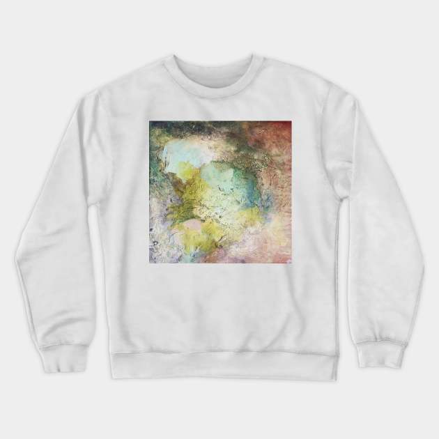 Explosion Abstract Painting Crewneck Sweatshirt by NJORDUR